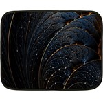 Abstract Dark Shine Structure Fractal Golden Two Sides Fleece Blanket (Mini) 35 x27  Blanket Front