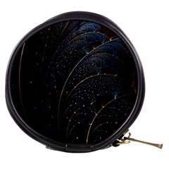 Abstract Dark Shine Structure Fractal Golden Mini Makeup Bag by Vaneshop