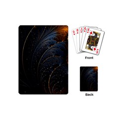 Abstract Dark Shine Structure Fractal Golden Playing Cards Single Design (mini) by Vaneshop