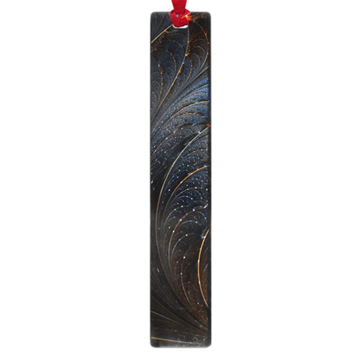 Abstract Dark Shine Structure Fractal Golden Large Book Marks