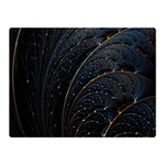 Abstract Dark Shine Structure Fractal Golden Two Sides Premium Plush Fleece Blanket (Mini) 35 x27  Blanket Front