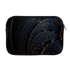 Abstract Dark Shine Structure Fractal Golden Apple Macbook Pro 17  Zipper Case by Vaneshop