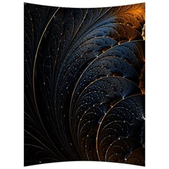 Abstract Dark Shine Structure Fractal Golden Back Support Cushion