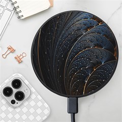 Abstract Dark Shine Structure Fractal Golden Wireless Fast Charger(black) by Vaneshop