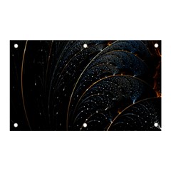 Abstract Dark Shine Structure Fractal Golden Banner And Sign 5  X 3  by Vaneshop