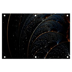 Abstract Dark Shine Structure Fractal Golden Banner And Sign 6  X 4  by Vaneshop