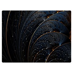 Abstract Dark Shine Structure Fractal Golden Premium Plush Fleece Blanket (extra Small) by Vaneshop