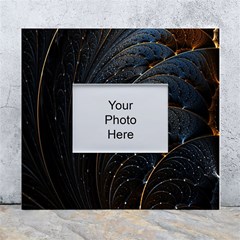 Abstract Dark Shine Structure Fractal Golden White Wall Photo Frame 5  X 7  by Vaneshop