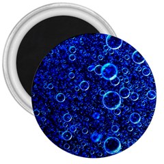 Blue Bubbles Abstract 3  Magnets