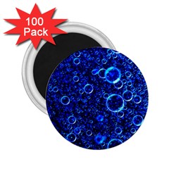 Blue Bubbles Abstract 2 25  Magnets (100 Pack)  by Vaneshop