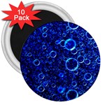 Blue Bubbles Abstract 3  Magnets (10 pack)  Front