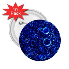 Blue Bubbles Abstract 2 25  Buttons (10 Pack)  by Vaneshop