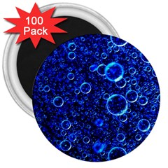 Blue Bubbles Abstract 3  Magnets (100 Pack) by Vaneshop