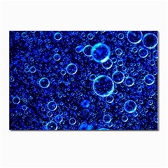 Blue Bubbles Abstract Postcard 4 x 6  (pkg Of 10) by Vaneshop