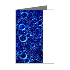 Blue Bubbles Abstract Mini Greeting Card by Vaneshop