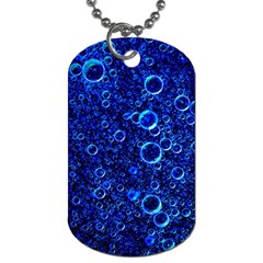 Blue Bubbles Abstract Dog Tag (two Sides)