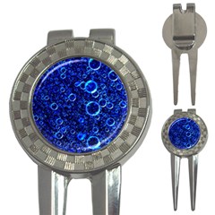 Blue Bubbles Abstract 3-in-1 Golf Divots by Vaneshop