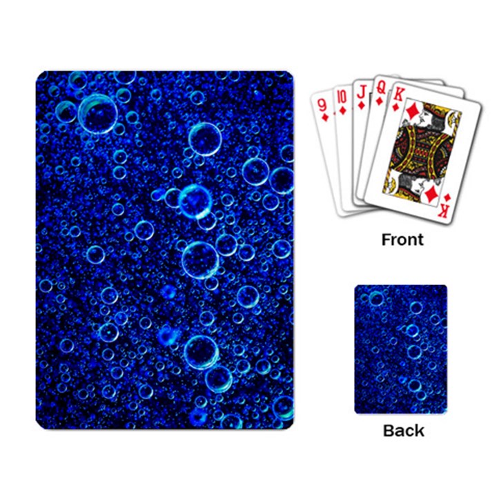 Blue Bubbles Abstract Playing Cards Single Design (Rectangle)