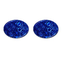 Blue Bubbles Abstract Cufflinks (oval) by Vaneshop