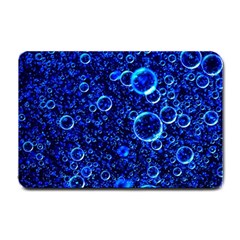 Blue Bubbles Abstract Small Doormat by Vaneshop