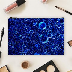 Blue Bubbles Abstract Cosmetic Bag (large) by Vaneshop