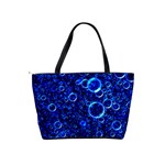 Blue Bubbles Abstract Classic Shoulder Handbag Back