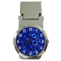 Blue Bubbles Abstract Money Clip Watches by Vaneshop