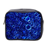 Blue Bubbles Abstract Mini Toiletries Bag (Two Sides) Front