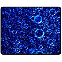 Blue Bubbles Abstract Fleece Blanket (medium) by Vaneshop