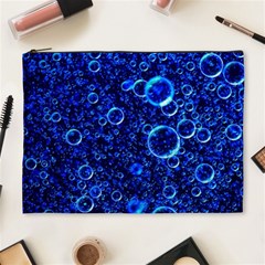 Blue Bubbles Abstract Cosmetic Bag (xl) by Vaneshop