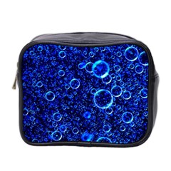 Blue Bubbles Abstract Mini Toiletries Bag (two Sides) by Vaneshop