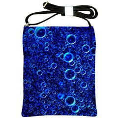 Blue Bubbles Abstract Shoulder Sling Bag by Vaneshop