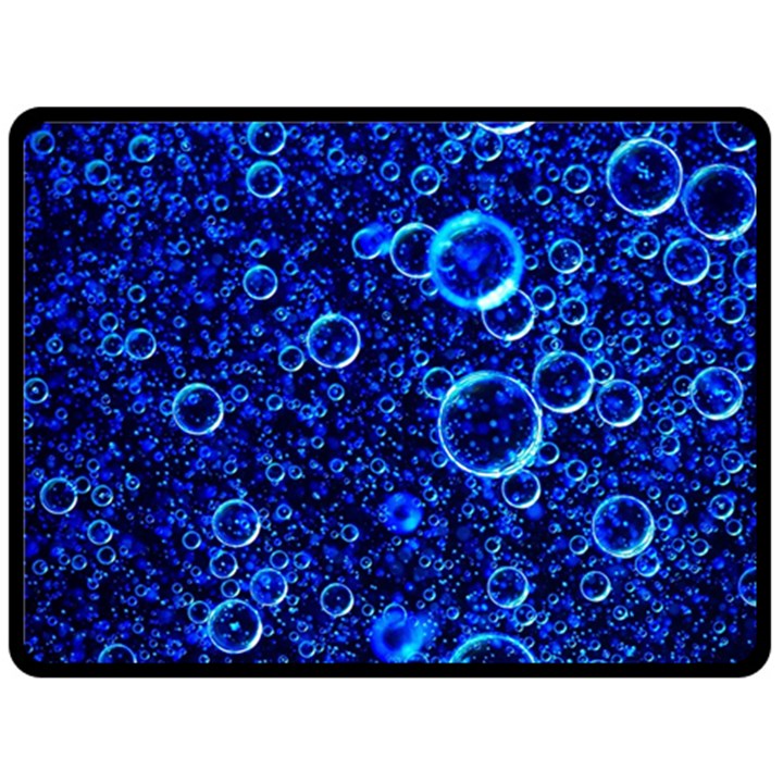 Blue Bubbles Abstract Fleece Blanket (Large)