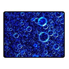 Blue Bubbles Abstract Fleece Blanket (small) by Vaneshop