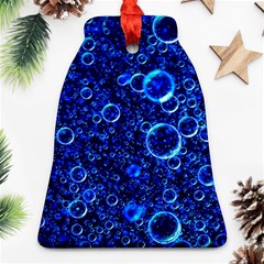 Blue Bubbles Abstract Bell Ornament (two Sides) by Vaneshop