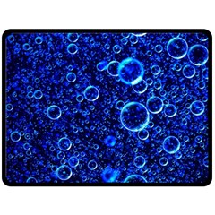 Blue Bubbles Abstract Fleece Blanket (large) by Vaneshop