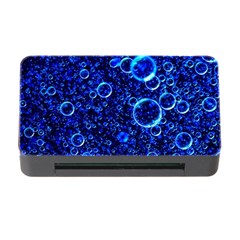 Blue Bubbles Abstract Memory Card Reader With Cf