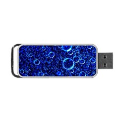 Blue Bubbles Abstract Portable Usb Flash (one Side) by Vaneshop