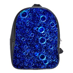 Blue Bubbles Abstract School Bag (large) by Vaneshop