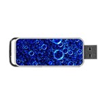 Blue Bubbles Abstract Portable USB Flash (Two Sides) Back