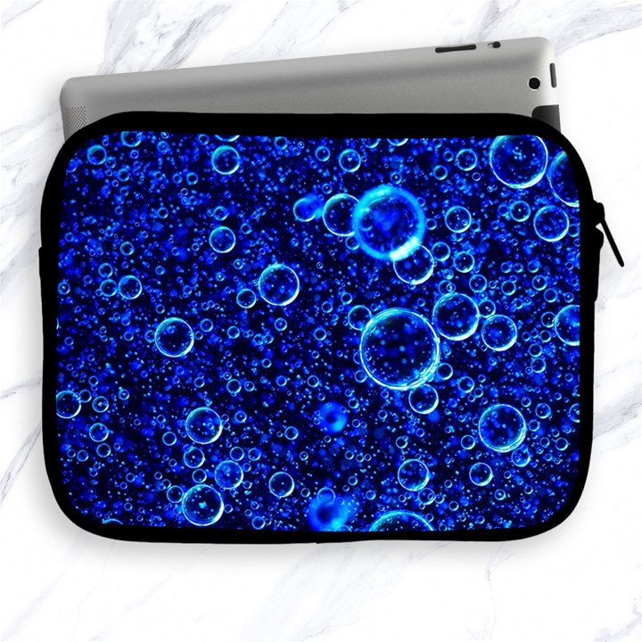 Blue Bubbles Abstract Apple iPad 2/3/4 Zipper Cases