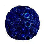 Blue Bubbles Abstract Standard 15  Premium Round Cushions Back