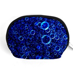 Blue Bubbles Abstract Accessory Pouch (medium) by Vaneshop