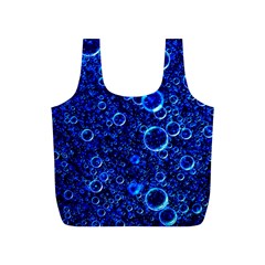 Blue Bubbles Abstract Full Print Recycle Bag (s) by Vaneshop