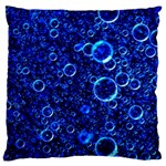 Blue Bubbles Abstract Large Cushion Case (Two Sides) Back