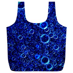 Blue Bubbles Abstract Full Print Recycle Bag (xl) by Vaneshop