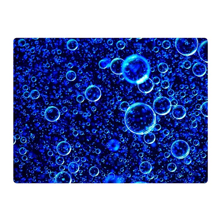 Blue Bubbles Abstract Two Sides Premium Plush Fleece Blanket (Mini)