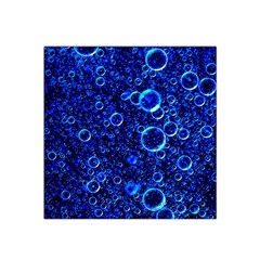 Blue Bubbles Abstract Satin Bandana Scarf 22  X 22  by Vaneshop