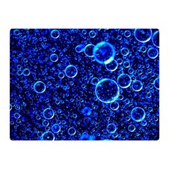 Blue Bubbles Abstract Two Sides Premium Plush Fleece Blanket (mini) by Vaneshop