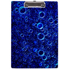 Blue Bubbles Abstract A4 Acrylic Clipboard by Vaneshop